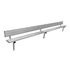 Picture of Gill Stationary Aluminum Benches with Back