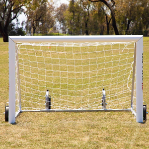 Picture of Fold-A-Goal 4' x 9' Semi Permanent 4″ Round Goals with Built in Clip Channel