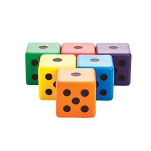 Picture of US Games 3 in Foam Dice Color My Class
