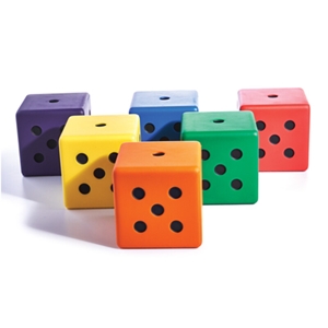Picture of US Games 6 in Foam Dice Set Color My Class