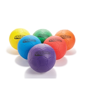 Picture of US Games Size 4 Sponge Fun Soccer Balls Color My Class