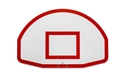 Picture of Gared 35” X 54” Front-Mount Fan-Shape Steel Backboard With Orange Target And Border