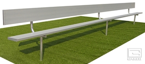 Picture of Gared Inground Spectator Bench with Back