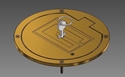 Picture of Gared 6-5/8" Brass Floor Cover Plate