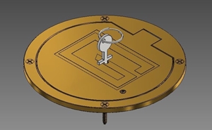 Picture of Gared 6-5/8" Brass Floor Cover Plate