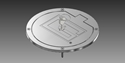 Picture of Gared 6 5/8” Chrome Floor Cover Plate