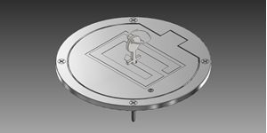 Picture of Gared 6 5/8” Chrome Floor Cover Plate