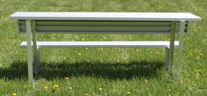 Picture of Gared Portable Spectator Bench with Shelf