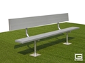 Picture of Gared Surface Mount Spectator Bench with Back