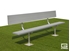 Picture of Gared Surface Mount Spectator Bench with Back