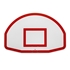 Picture of Gared 35” X 54” Front-Mount Fan-Shape Steel Backboard With Orange Target And Border