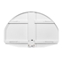 Picture of Gared 35” X 54” Front-Mount Fan-Shape Steel Backboard With Orange Target And Border