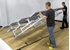 Picture of Gared 4-Row Low Rise Double Foot Plank Tip N Roll Spectator Bleachers