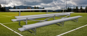 Picture of Gared 3-Row Low Rise Fixed Single Foot Plank Spectator Bleachers