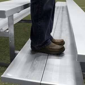Picture of Gared 4-Row Low Rise Fixed Double Foot Plank Spectator Bleachers