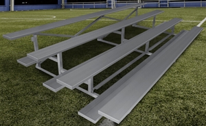 Picture of Gared 4-Row Low Rise Fixed Single Foot Plank Spectator Bleachers