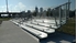 Picture of Gared 5-Row Fixed Double Foot Plank Spectator Bleachers with Aisle