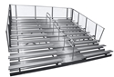 Picture of Gared 8-Row Fixed Double Foot Plank Spectator Bleachers with Aisle