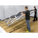 Picture of Gared 4-Row Low Rise Double Foot Plank Tip N Roll Spectator Bleachers