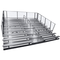 Picture of Gared 10-Row Fixed Double Foot Plank Spectator Bleachers with Aisle