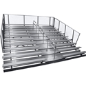 Picture of Gared 8-Row Fixed Double Foot Plank Spectator Bleachers with Aisle