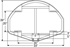 Picture of Bison 39" X 54" Extended Life Competition Fan-Shaped Glass Backboard
