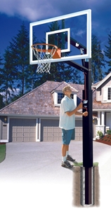 Picture of Bison Four Seasons Zipcrank 5" Adjustable Glass Basketball Systems